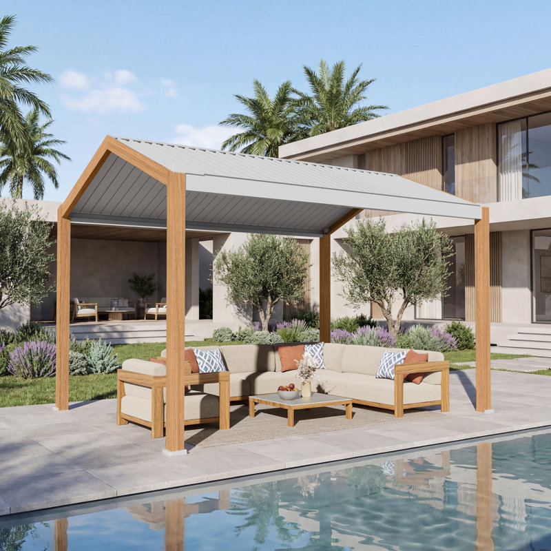 Pergola modulaire à persiennes en aluminium