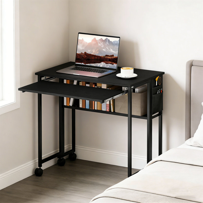 Metal Base Computer Desk, Black