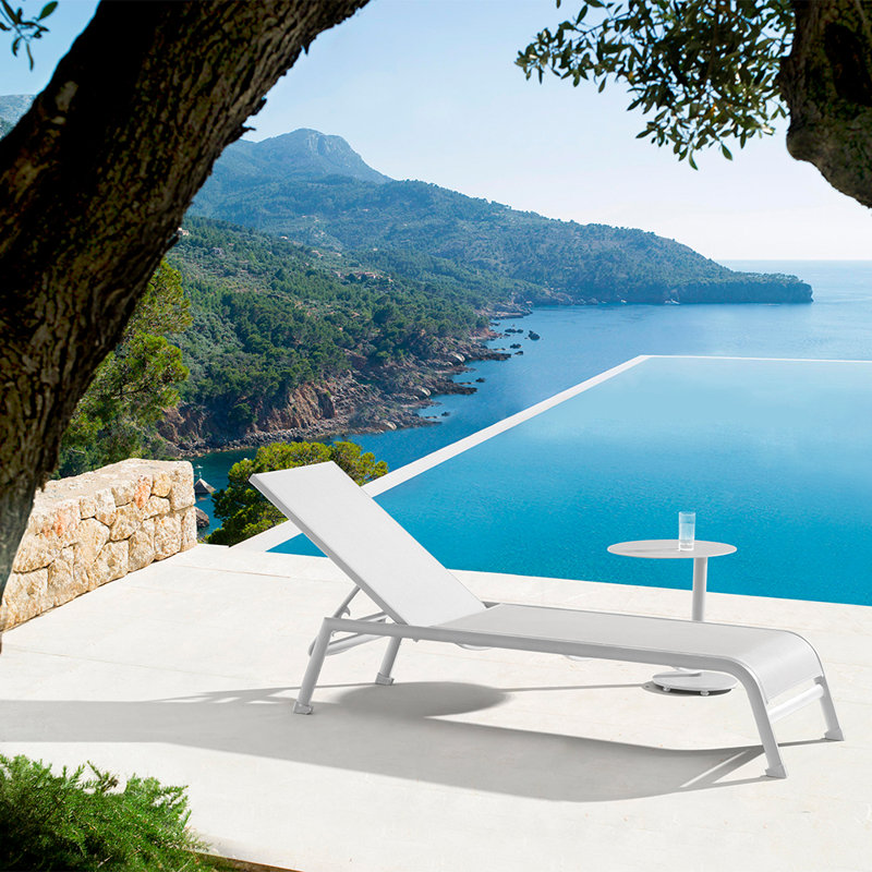 Sunset Outdoor Chaise Lounge, White