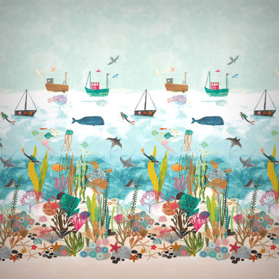 Above And Below Marine Life Wallpaper