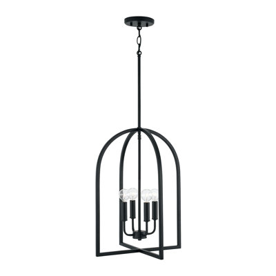  Luminaire suspendu style lanterne à 4 lumières