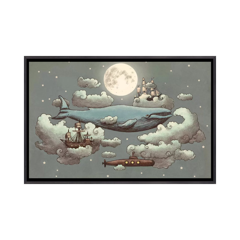 # 1, art sur toile, Encadrement noir décoloré, H 32 po x l 48 po x P 1,5 po