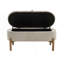 Banc de rangement rembourré avec plateau relevable