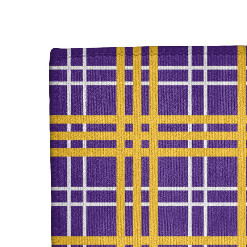 Tapis à carreaux mauve, Rectangle 8 pi x 10 pi