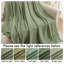 Jeté doux et léger en coton et viscose de bambou tissé gaufré toutes saisons-120798312-120798309