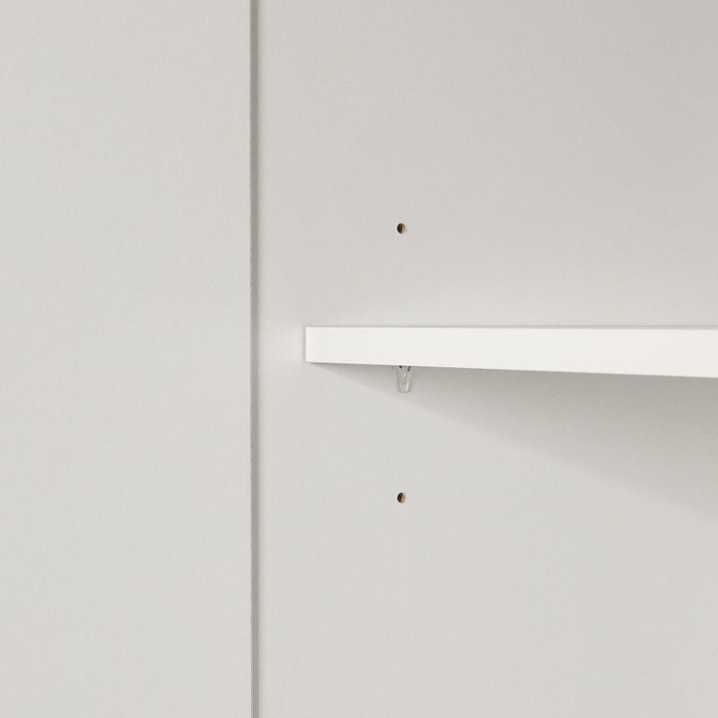 Pure White Contemporary Hinged Door Wardrobe with Drawers