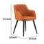 Chaise avec accoudoirs rembourrée en tissu Joao-1642509479