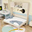 Lit escamotable en bois avec armoires-736559332