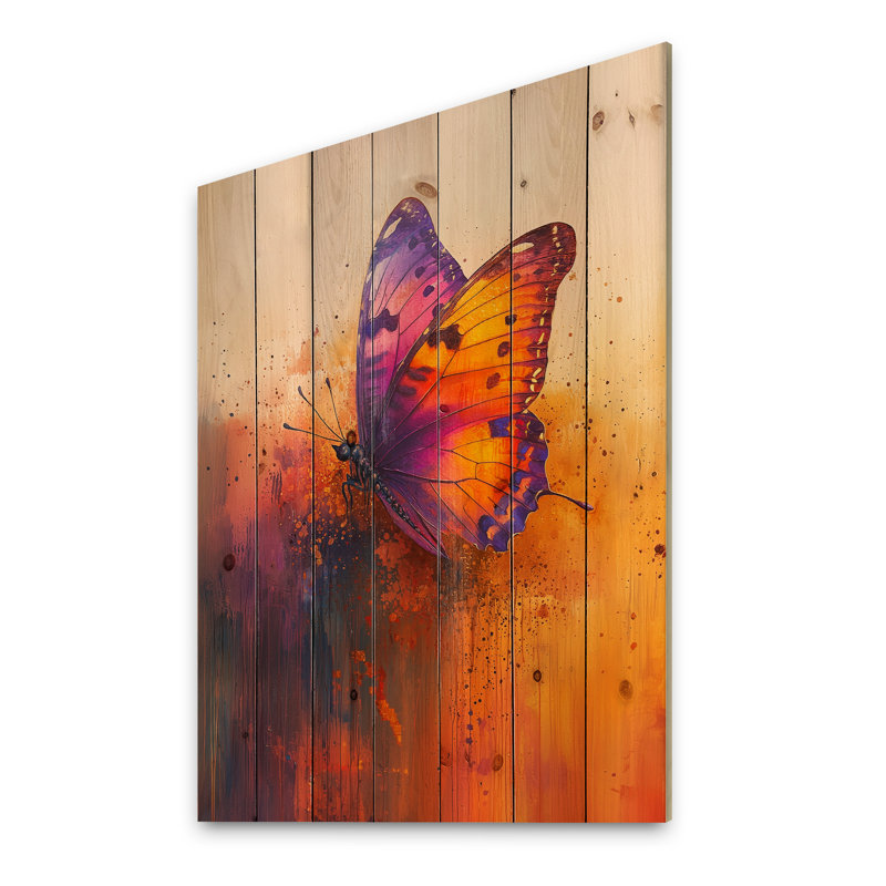 Lavande, échos du papillon III, H 32 po x l 24 po x P 0,78 po