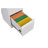White 4 Drawer Vertical Lockable Metal File Cabinet, Home Office Narrow Storage for A4, Legal & Letter Files
