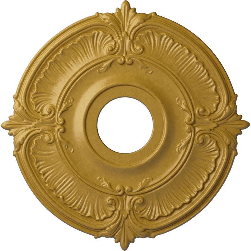 Médaillon de plafond H 18 po x l 18 po x P 0,625 po Attica, Or iridescent