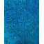 Tapis unique noué à la main Vibrance - bleu, 6 pi 1 po x 6 pi 4 po