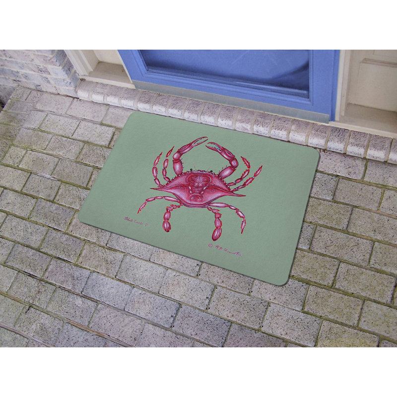 Tapis d'intérieur / extérieur antidérapant Coastal Crab, Rectangle 1 pi 6 po x 2 pi 2 po