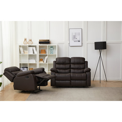 Ensemble de salon inclinable en similicuir 2 pièces Connermara