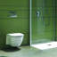 Toilette allongée murale à double chasse avec surface vitrée Starck 2
