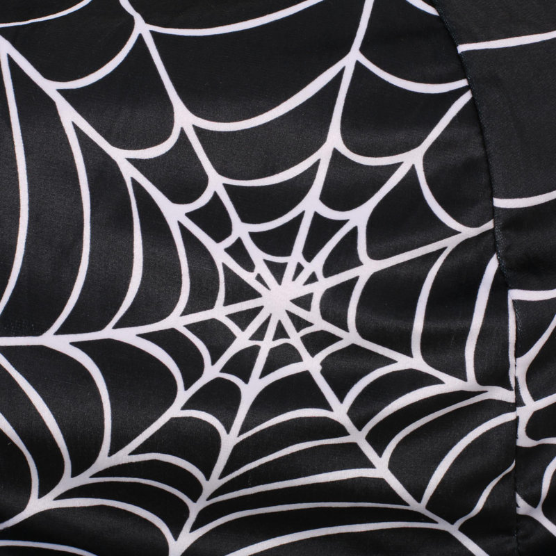 Spiderweb 3 Foot Holloween Bean Bag, Black and White