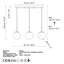 Lustre réglable élégant, structure en métal noir, 34,3 po x 7,9 po x 47,2 po | Diamètre du capuchon: 7,9 pouces, hauteur réglable de 15,7 à 47,2 pouces | 3 x douilles E27 (40 W maximum) | Parfait pour la décoration de salle à manger et de salon moderne-1621031466-1621031467
