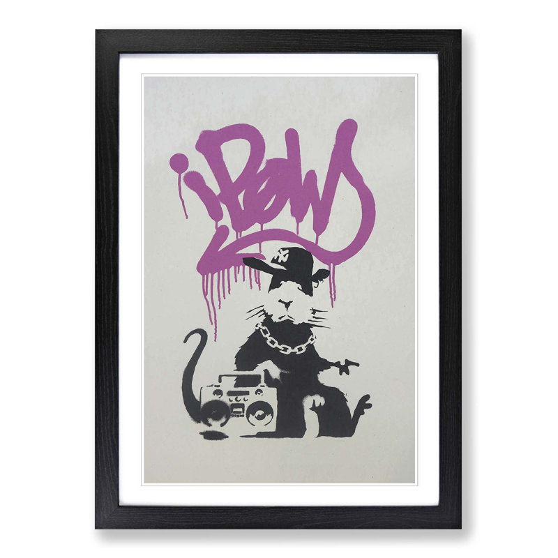 Banksy - Single Picture Frame Painting, Black