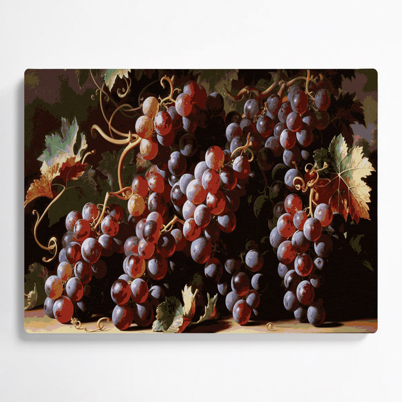 Fruit, raisin, globe rouge, art mural en métal brun, H 8 po x l 10 po