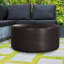 Repose-pieds standard rond en mélange de polyester 36" Amato