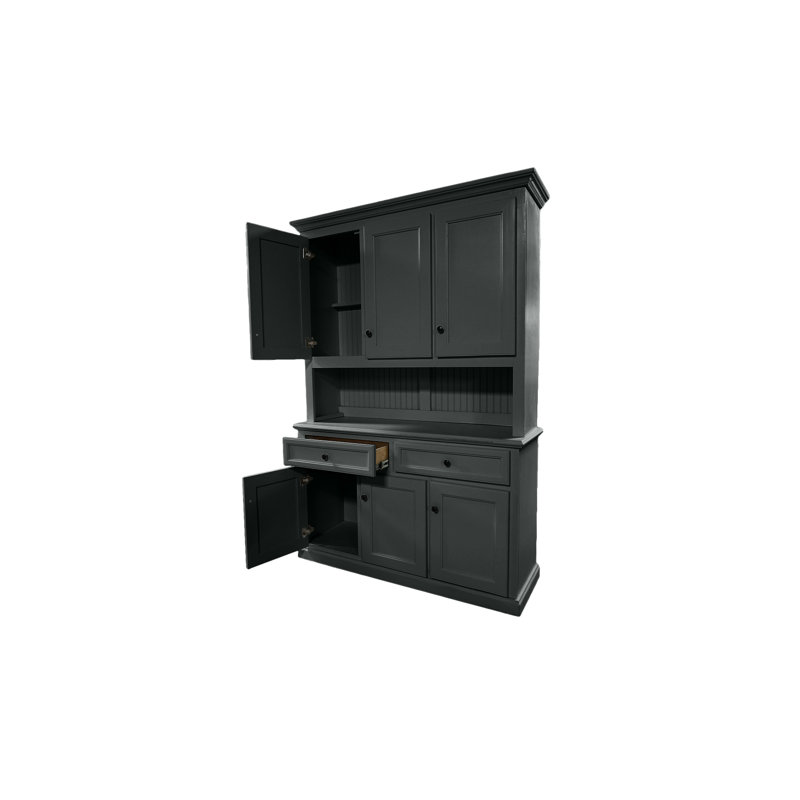 Modern Dining Hutch and Buffet, Iron Ore