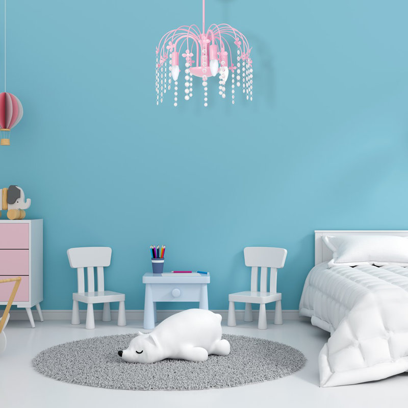 Laura 3 - Light Crystal Chandelier, Pink