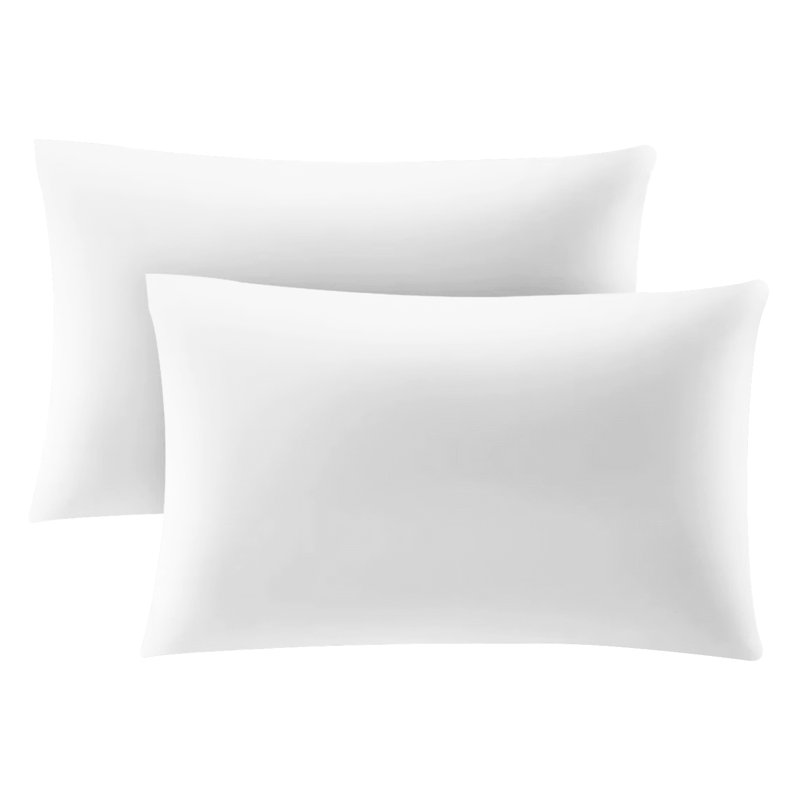 Macklan Microfibre Brushed Pillowcase - Set of 2, White