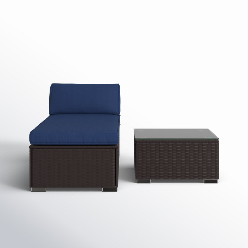 Chaise de patio avec coussins Mcgahan