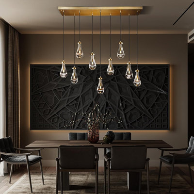 Lustre moderne à 9 lumières H 78 po