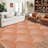 Abstract Rainbow Washable Rugs 6x9 Non Slip Soft Stain Resistant Living Room Rugs Ultra-Thin Bedroom Carpet Contemporary Lines Accent Carpet for Dining Room Office Orange-1311308887-1311308908