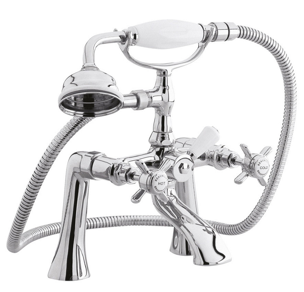 3 Handle Deck Bath Shower Mixer Bath Filler with Diverter