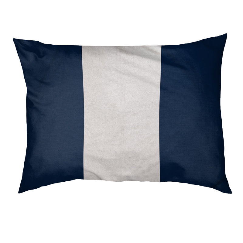 Coussin Los Angeles Anaheim, Large (40" W x 30" D x 14" H), Midnight Blue/White/Midnight Blue