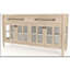 Buffet Power Raedy avec portes d'armoire en verre