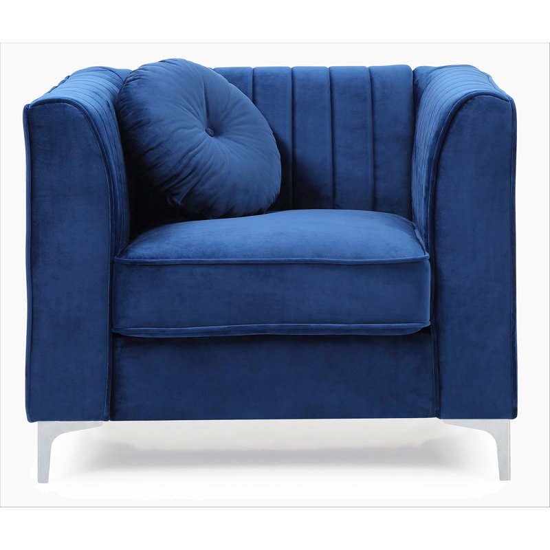 Chaise d'appoint chic bleu marine pour espaces confortables