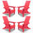 All Weather High Back HIPS Outdoor Folding Adirondack Chair-69851361