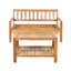 Ensemble de conversation d'extérieur en bois d'acacia 2 pièces - Causeuse de patio et table basse avec coussins résistants à l'eau-521140851