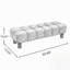 Banc rembourré polyvalent avec cadre en bois robuste et coussins capitonnés-51339126