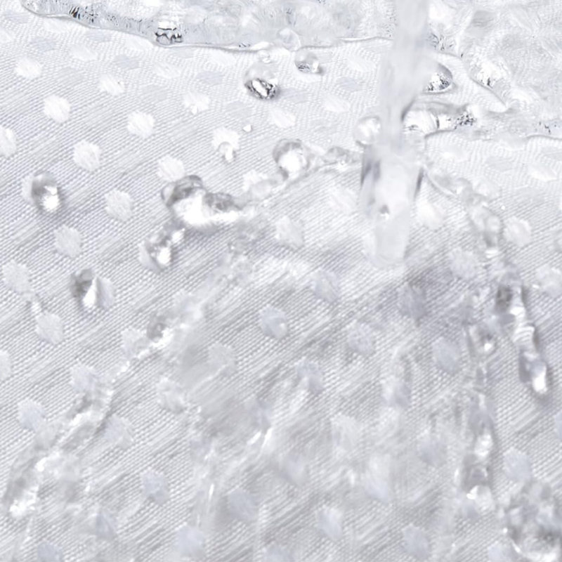 Extra Wide 275 x 182 cm Waffle Shower Curtain with 18 Plastic Hooks, White, White