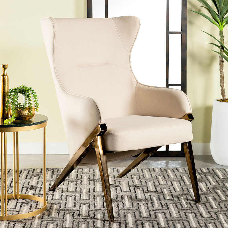 Fauteuil d'appoint Crendon, Crème, crème