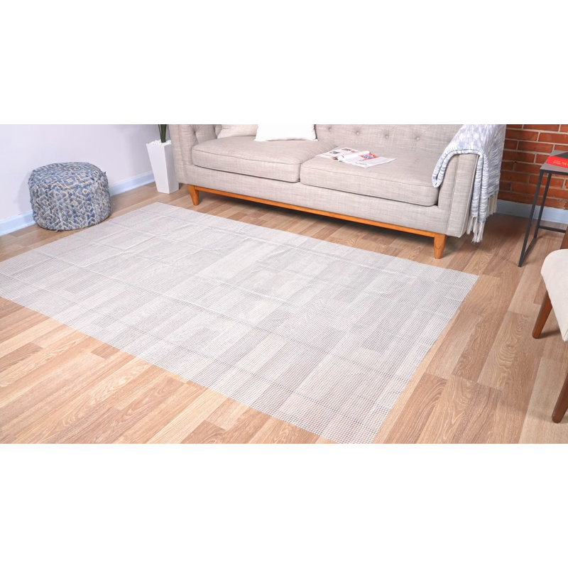 Cream 2' x 3' Non-Slip PVC Rug Pad