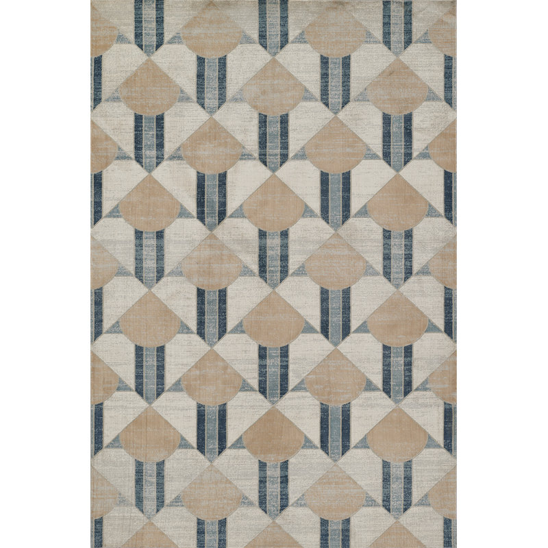 Tapis bleu en polyester Scout 5 pi 1 po x 7 pi 7 po, Rectangle 1 pi 10 po x 2 pi 10 po