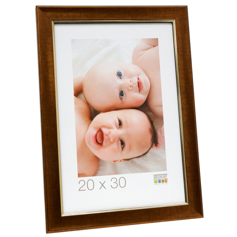 Clinchport Wood Bevelled Picture Frame, 54cm H x 44cm W x 1.5cm D, Bronze