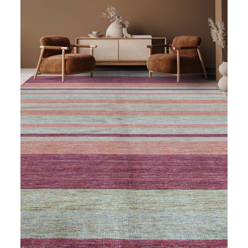 Hand-Knotted High-Quality Green Area Rug