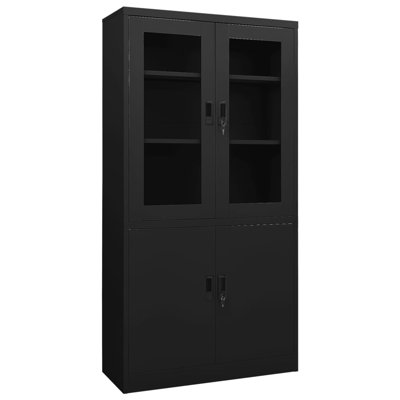 Armoire de classement avec rangement et portes en acier