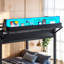 Lit superposé double en métal avec tablettes de rangement, panneau perforé, ports USB et lumières DEL-3447334-3447337