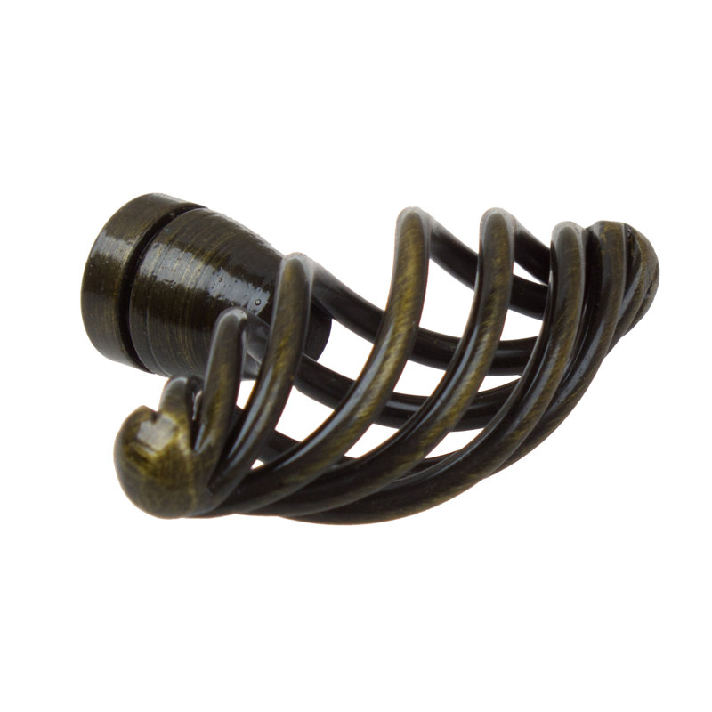 Birdcage Knob Multipack (Set of 10), Antique Brass, 2", 10