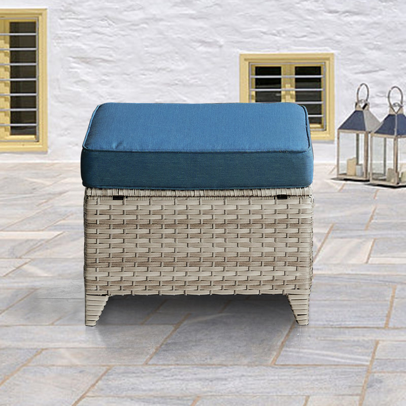 Tonry pour l'extérieur avec coussin, Bleu marine