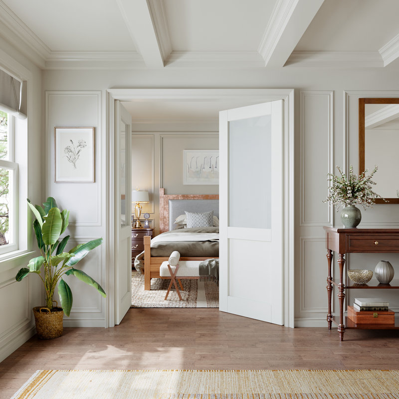 Porte standard en bois franc givré pour porte intérieure, 48 po x 96 po