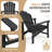 Zawadi HDPE Stacking Adirondack Chair-1256670095-1212229805