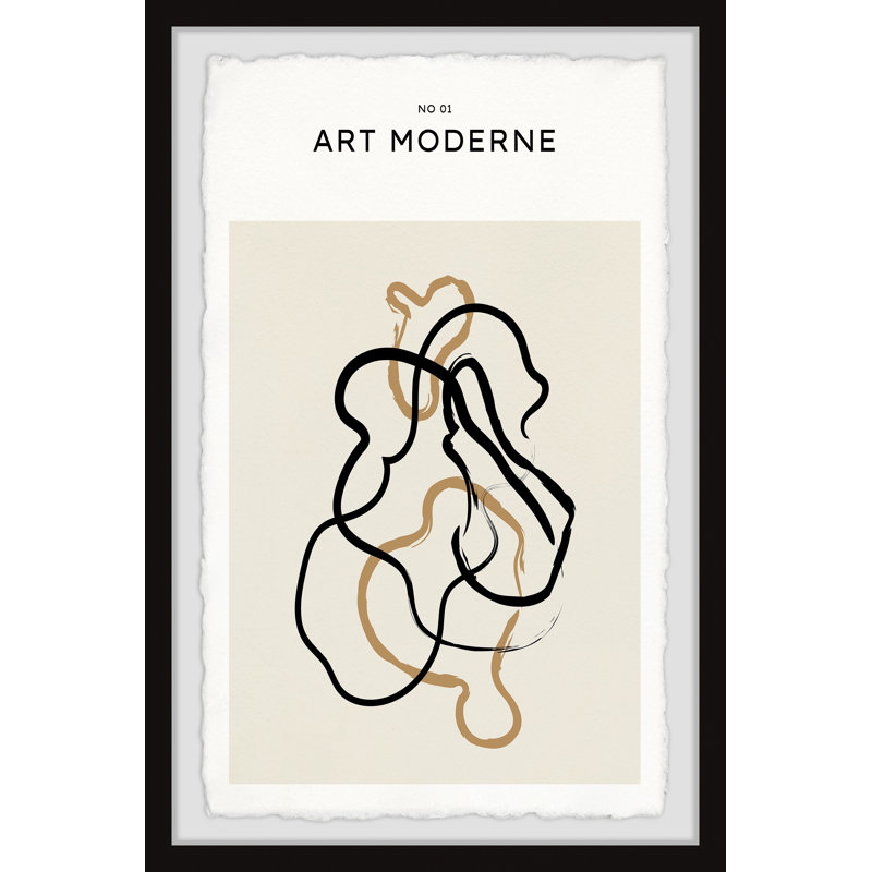 «No 01 Art Moderne», reproduction encadrée, H 45 po x l 30 po x P 1,5 po
